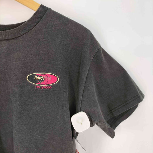 ハードロックカフェ Hard Rock Cafe USA製 HOLLYWOOD 刺繍 クルーネック Tシャツ メンズ import:M