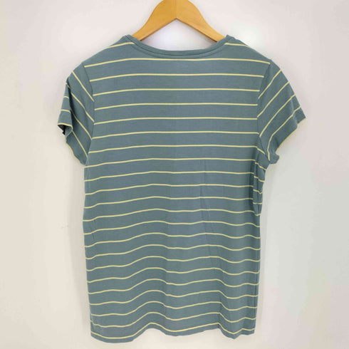 エルエルビーン L.L.Bean ボーダー コットン クルーネック S/S Tシャツ レディース import:M
