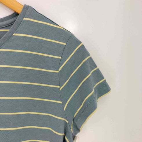 エルエルビーン L.L.Bean ボーダー コットン クルーネック S/S Tシャツ レディース import:M