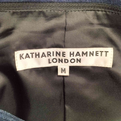 キャサリンハムネットロンドン KATHARINE HAMNETT LONDON レーヨン混 比翼ウールステンカラーコート メンズ import:M