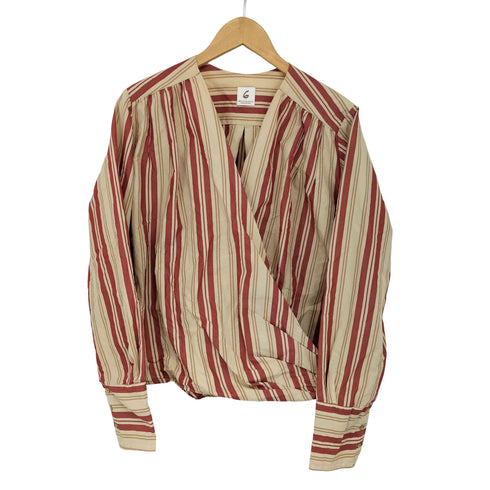 ロクビューティーアンドユースユナイテッドアローズ 6 BEAUTY & YOUTH UNITED ARROWS STRIPE CACHE COEUR SHIRTS レディース