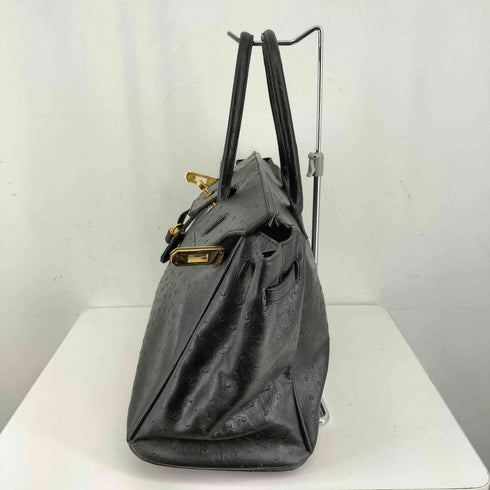ピエールカルダン pierre cardin オーストリッチ ハンドバッグ 南京錠 レディース
