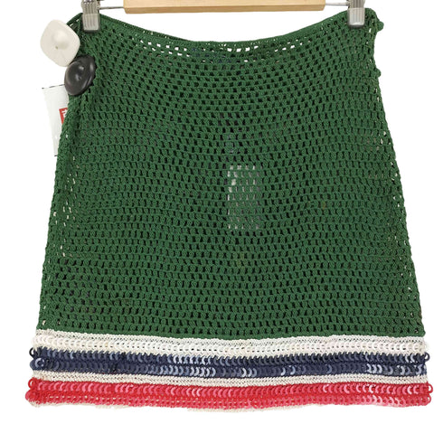 プラダ PRADA GONNA スパンコール装飾 ニット ミニスカート レディース 40