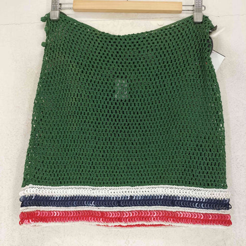 プラダ PRADA GONNA スパンコール装飾 ニット ミニスカート レディース 40