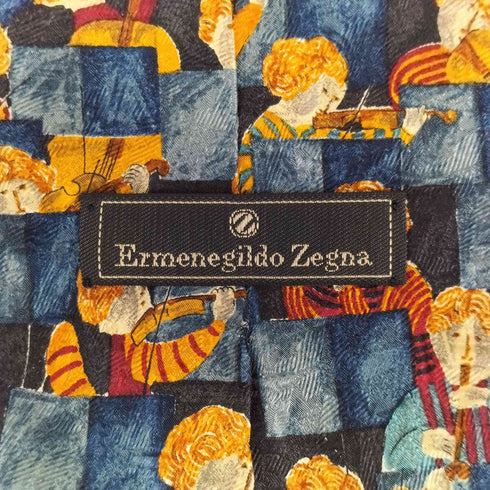 エルメネジルドゼニア Ermenegildo Zegna シルク100% 総柄ネクタイ メンズ