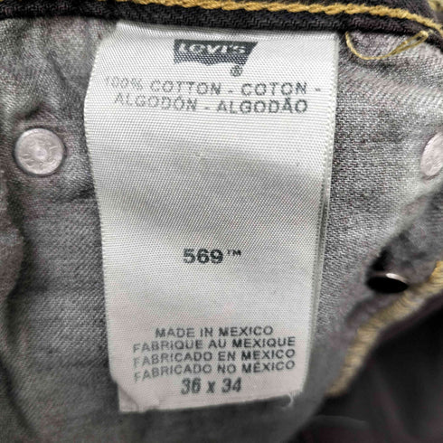 リーバイス Levis ボタン裏4001 メキシコ製 569 先染め ジップフライデニムパンツ メンズ 36×34