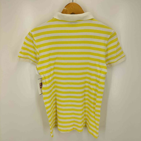 メゾンキツネ MAISON KITSUNE ロゴワッペン ボーダーポロシャツ レディース import:S