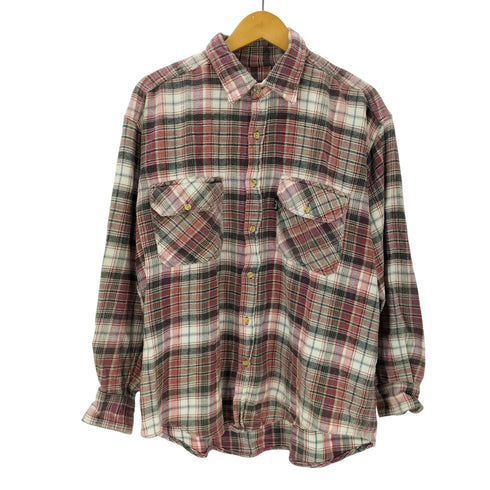 ウールリッチ WOOLRICH 90S OLD asics アシックス社製 インド 綿 コットン L/S フランネル チェック シャツ メンズ import:L