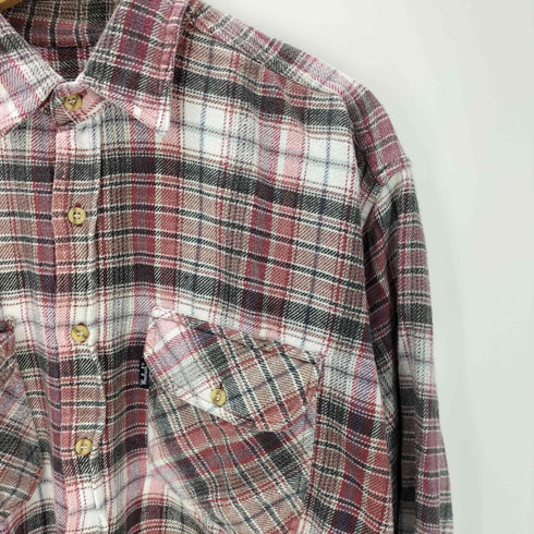 ウールリッチ WOOLRICH 90S OLD asics アシックス社製 インド 綿 コットン L/S フランネル チェック シャツ メンズ import:L