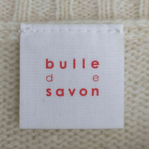 ビュルデサボン bulle de savon 刺繍ケーブルニット カーディガン レディース FREE