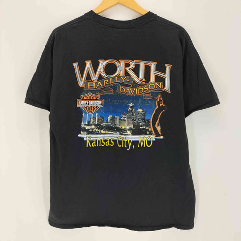 ハーレーダビッドソン HARLEY-DAVIDSON 両面プリント クルーネックTシャツ メンズ L