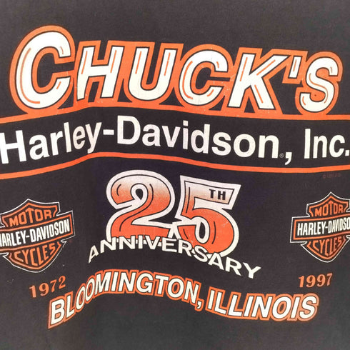 ハーレーダビッドソン HARLEY-DAVIDSON USA製 両面プリント クルーネックTシャツ メンズ L