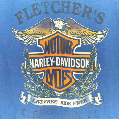 ハーレーダビッドソン HARLEY-DAVIDSON USA製 両面プリント クルーネックTシャツ メンズ XL