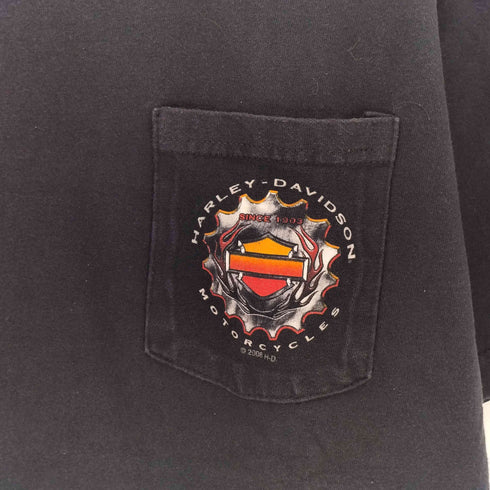 ハーレーダビッドソン HARLEY-DAVIDSON USA製 両面プリント クルーネックTシャツ メンズ L