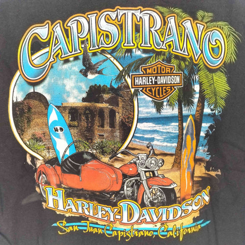 ハーレーダビッドソン HARLEY-DAVIDSON USA製 両面プリント クルーネックTシャツ メンズ L