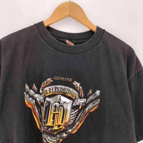ハーレーダビッドソン HARLEY-DAVIDSON USA製 両面プリント クルーネックTシャツ メンズ XL