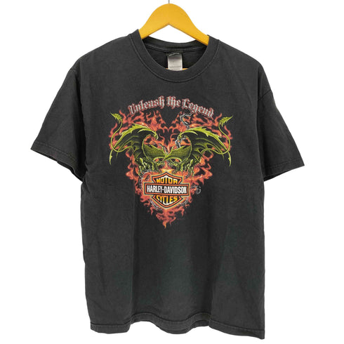 ハーレーダビッドソン HARLEY-DAVIDSON USA製 両面プリント クルーネックTシャツ メンズ L