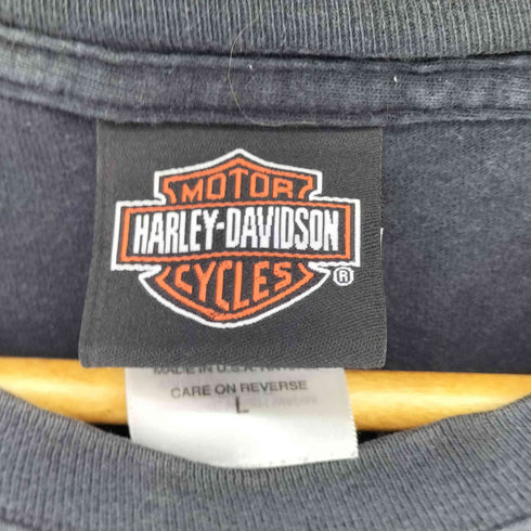 ハーレーダビッドソン HARLEY-DAVIDSON USA製 両面プリント クルーネックTシャツ メンズ L