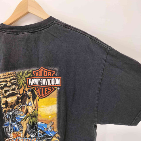 ハーレーダビッドソン HARLEY-DAVIDSON USA製 両面プリント クルーネックTシャツ メンズ XL
