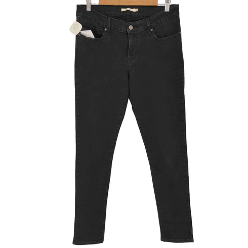 リーバイス Levis 711SKINNY スキニーストレッチブラックデニムパンツ レディース W30L30