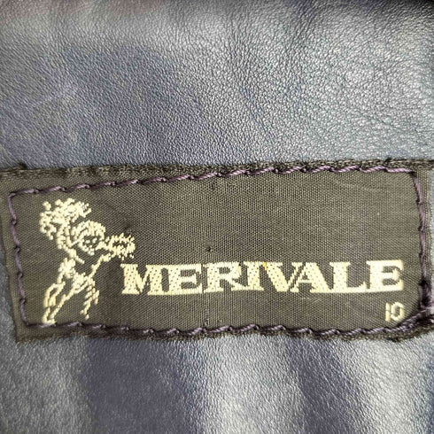 MERIVALE 4ボタン レザー ベルテッド コート レディース UK:10