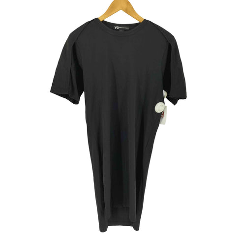 ワイスリー Y-3 17SS 裾ロゴプリント 半袖 ワンピース レディース S