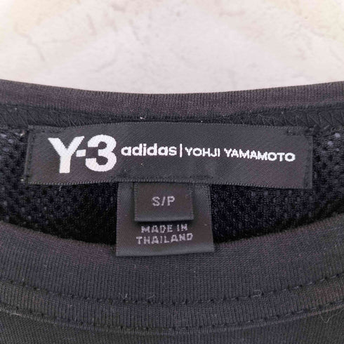 ワイスリー Y-3 17SS 裾ロゴプリント 半袖 ワンピース レディース S