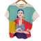 ELF SACK 異素材切替ビッグシルエット S/S Tシャツ レディース import:L