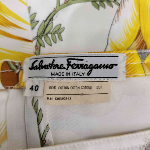 サルヴァトーレフェラガモ Salvatore Ferragamo 花柄プリントワンピース レディース 40