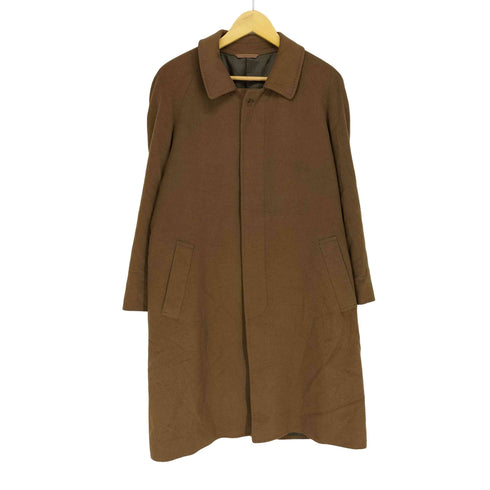 pure cashmere カシミヤ100% 比翼ステンカラーコート メンズ 90A4