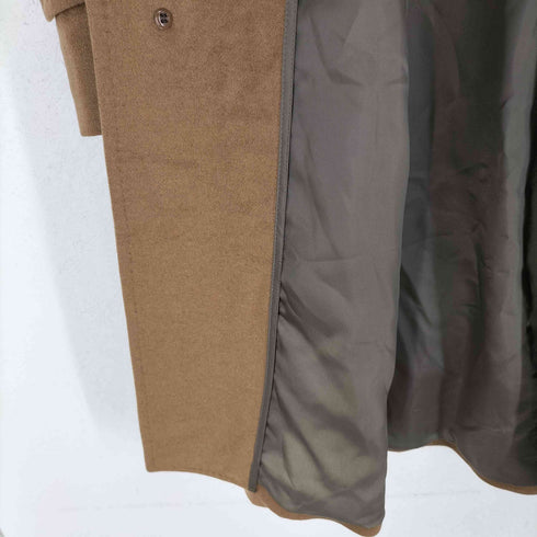 pure cashmere カシミヤ100% 比翼ステンカラーコート メンズ 90A4