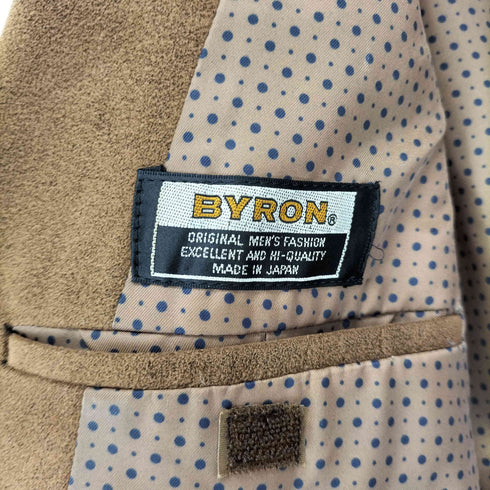BYRON エルボーパッチ フェイクスエード 2Bテーラードジャケット メンズ 175