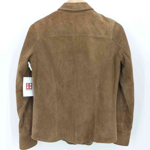 エディーバウアー Eddie Bauer 90-00s SEATTLE SUEDE フラワーステッチ スナップボタン スウェード 長袖 シャツ レディース import:S
