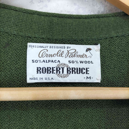 アーノルドパーマー Arnold Palmer USA製 ROBERT BRUCE アルパカ&ウールカーディガン メンズ M