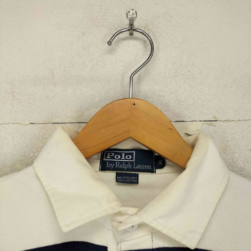 ポロバイラルフローレン Polo by RALPH LAUREN 90s ポニー刺繍 ボーダー ラガーシャツ メンズ S