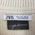 ザラ ZARA フロント刺繍 コットンニット 長袖 ポロシャツ メンズ L