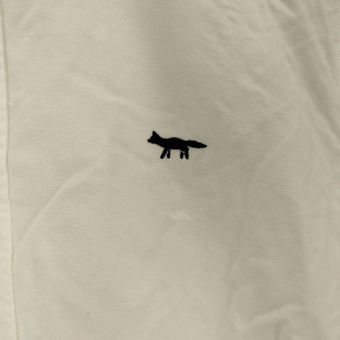 メゾンキツネ MAISON KITSUNE ロゴ刺繍 L/Sボタンダウンシャツ メンズ 39