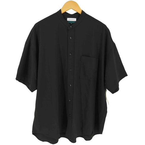 メゾンスペシャル MAISON SPECIAL レーヨン ポリエステル 半袖 バンドカラーシャツ メンズ 44