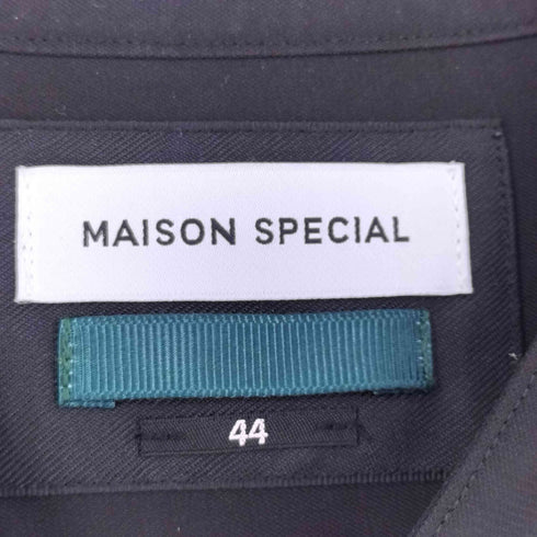 メゾンスペシャル MAISON SPECIAL レーヨン ポリエステル 半袖 バンドカラーシャツ メンズ 44