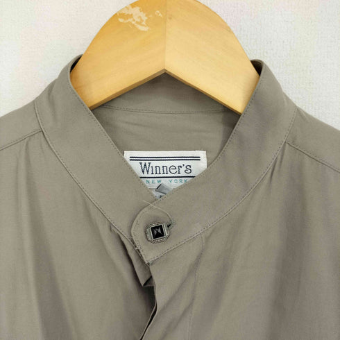 WINNER`S 総柄 L/S バンドカラーシャツ メンズ import:M