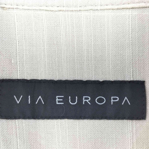 VIA EUROPA レーヨン コットン 半袖 シャツ メンズ L