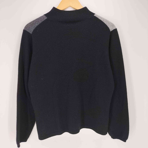 REGEL カシミヤ100% ブロック柄 ハイネック ニット レディース 3L