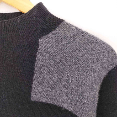 REGEL カシミヤ100% ブロック柄 ハイネック ニット レディース 3L
