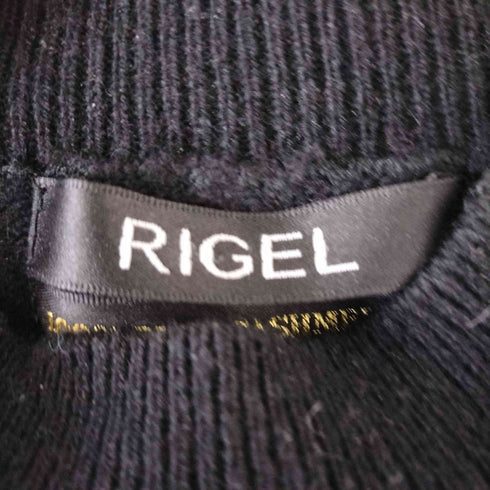 REGEL カシミヤ100% ブロック柄 ハイネック ニット レディース 3L