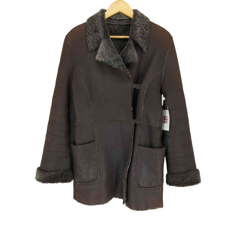 アドルフォドミンゲス ADOLFO DOMINGUEZ real leather 襟ファーリアルレザームートンジャケット レディース P