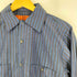 ユニバーサルオーバーオール UNIVERSAL OVERALL USA製 ストライプ柄 L/S シャツ メンズ import:M