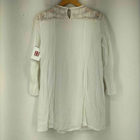 ザラ ZARA 刺繍デザイン L/S レーヨン シャツワンピース レディース import:M