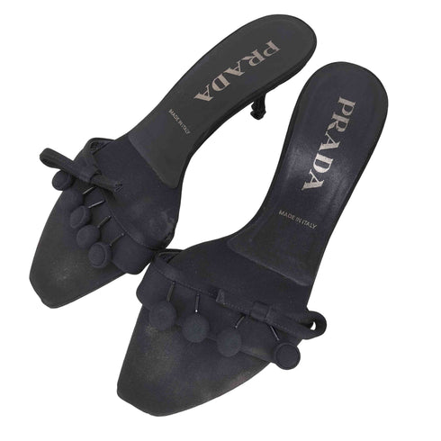プラダ PRADA サンダル オープントゥ パンプス レディース 351/2