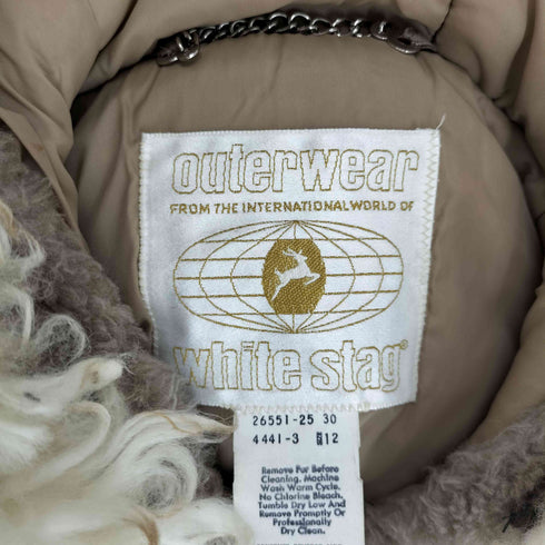 ホワイトスタッグ WHITE STAG フェイクファー ジップアップ ジャケット レディース