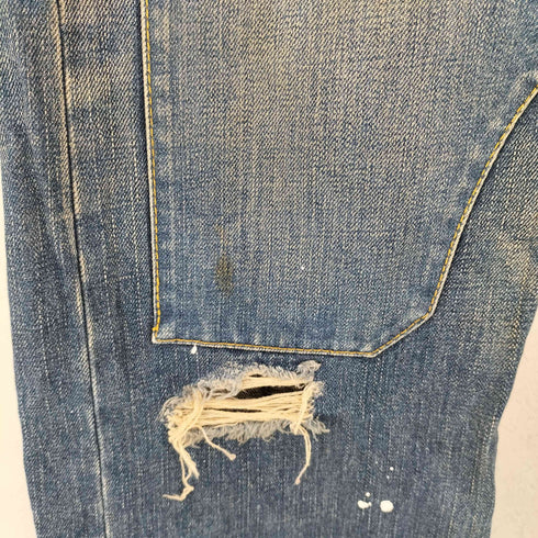 トミー TOMMY ペイント加工 ダブルニー ダメージデニムパンツ メンズ JPN:L